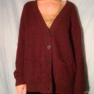 Burgundy Cardigan